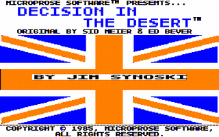 Decision In The Desert Title Screen